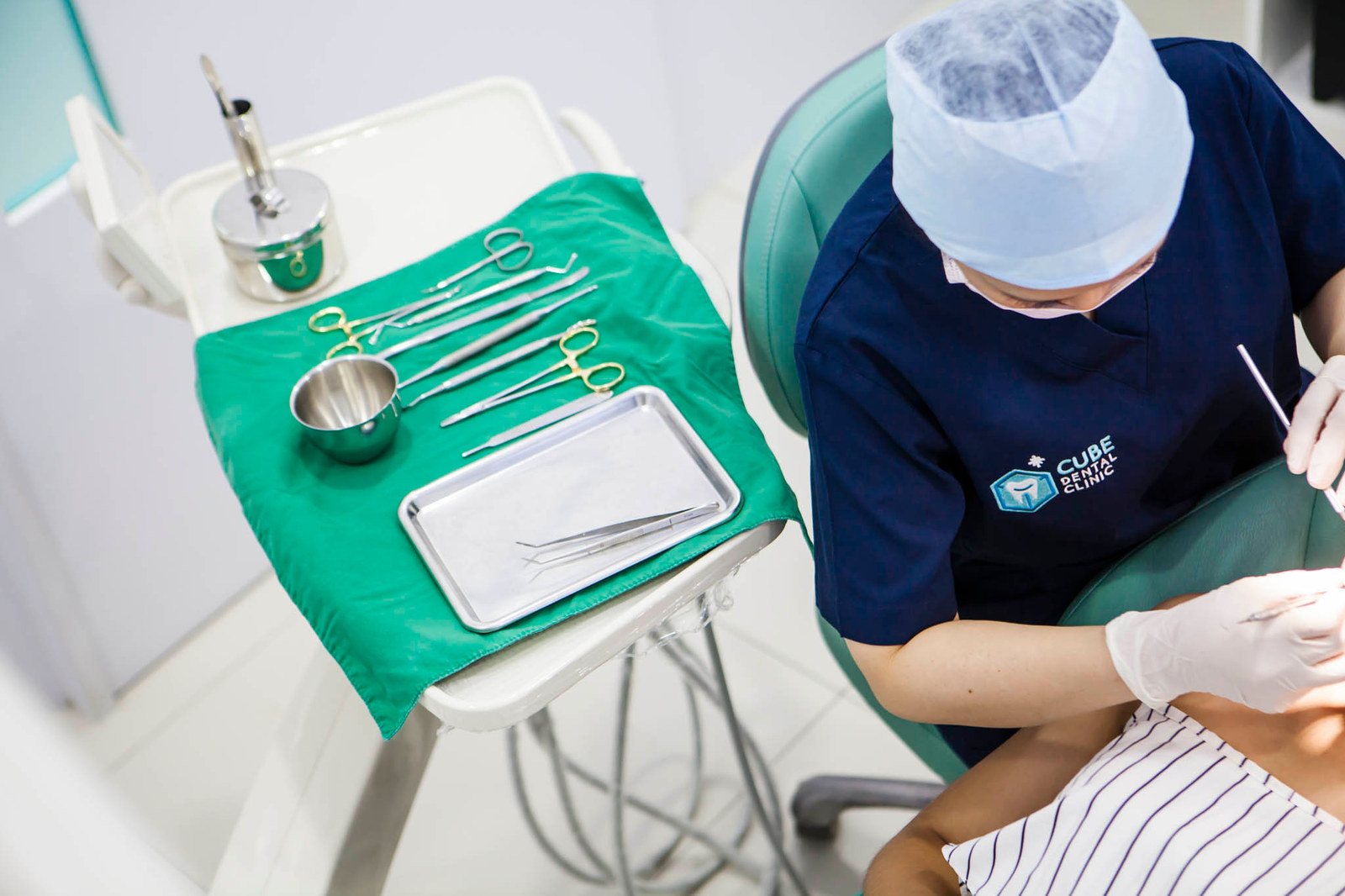 Dentist at work
